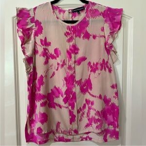 KARINA GRIMALDI 100% Silk Nelly Blouse Pink Women’s Size XS